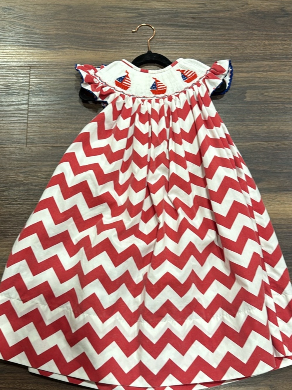 Girls 3T Smocked American Flag Dress